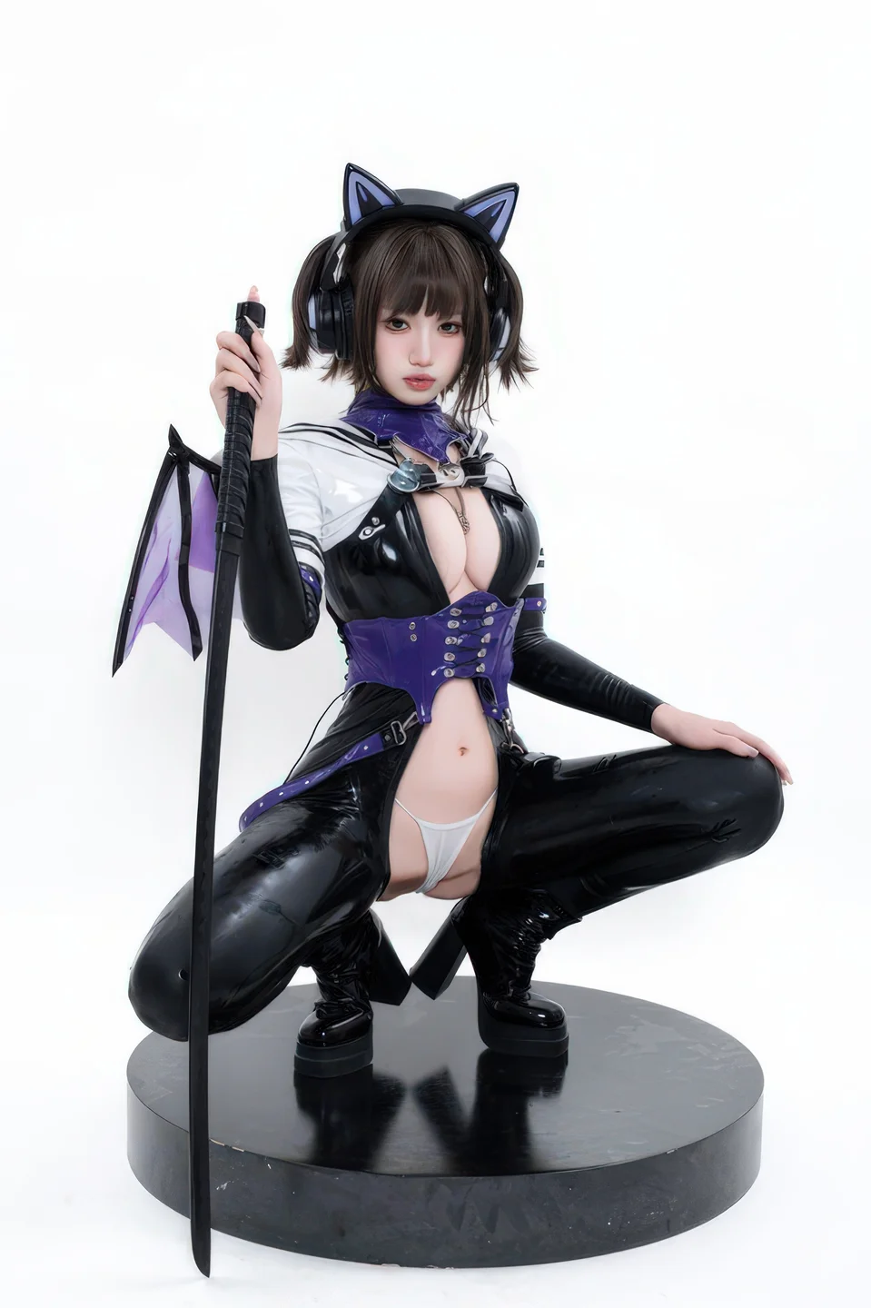 柒柒要乖哦 - No.066 白棚胶衣 [78P-231MB] tg@simisebaisi 【丝足阁】056.webp